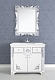 Водолей Мебель для ванной "Версаль 95" белая/серебро, зеркало Кармен в раме – фотография-9